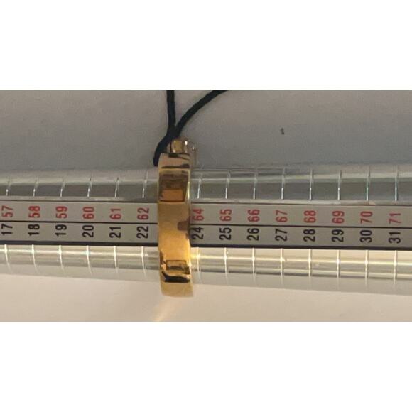 Versace Greca Bar Ring - Gold Tone - Size 10.5 - NEW - Picture 9 of 11